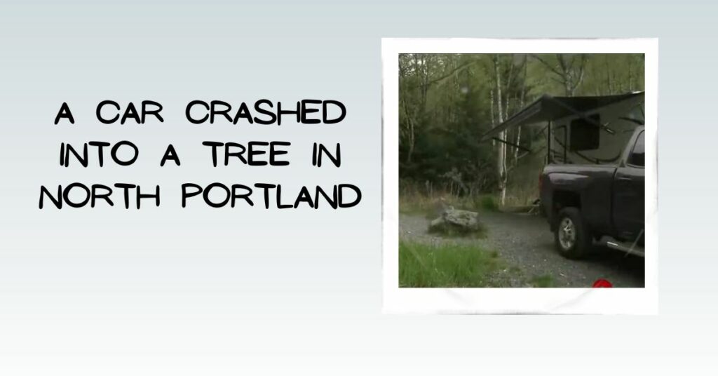 A Car Crashed Into a Tree in North Portland