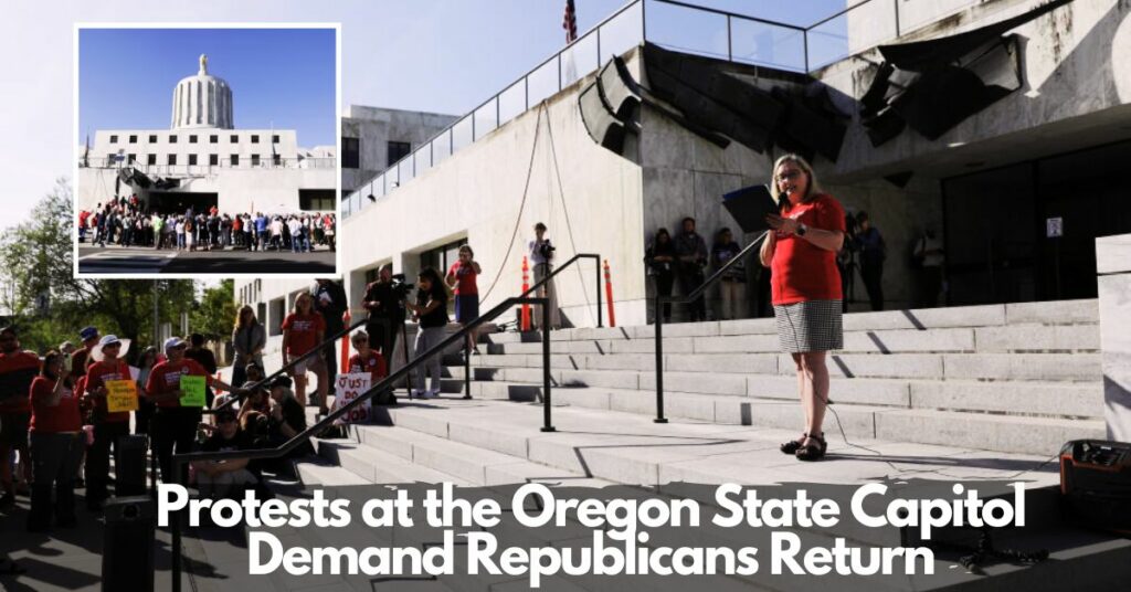 Protests at the Oregon State Capitol Demand Republicans Return