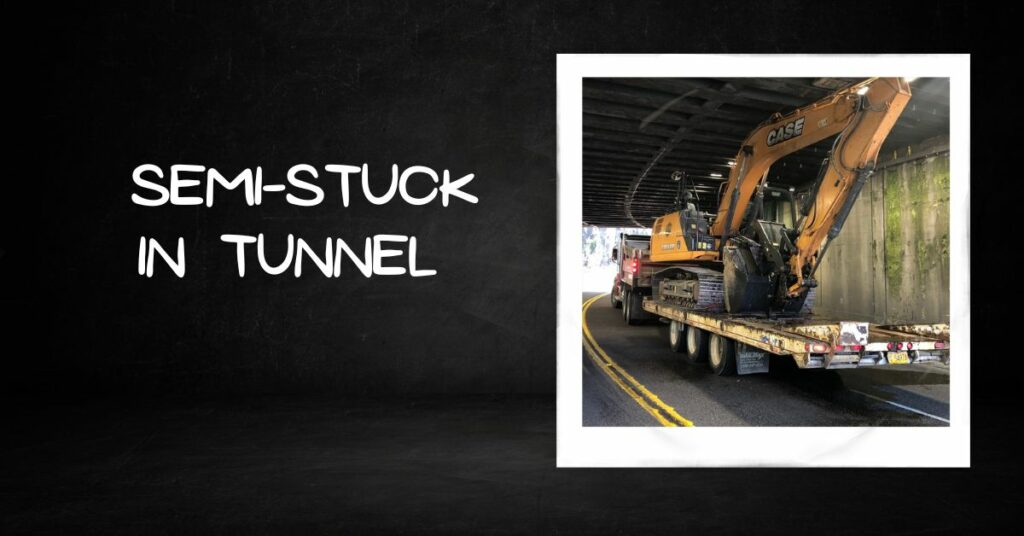 Semi Stuck in Tunnel