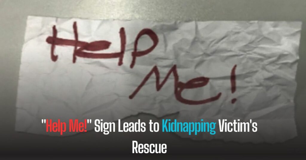 Help Me! Sign Leads to Kidnapping Victim's Rescue