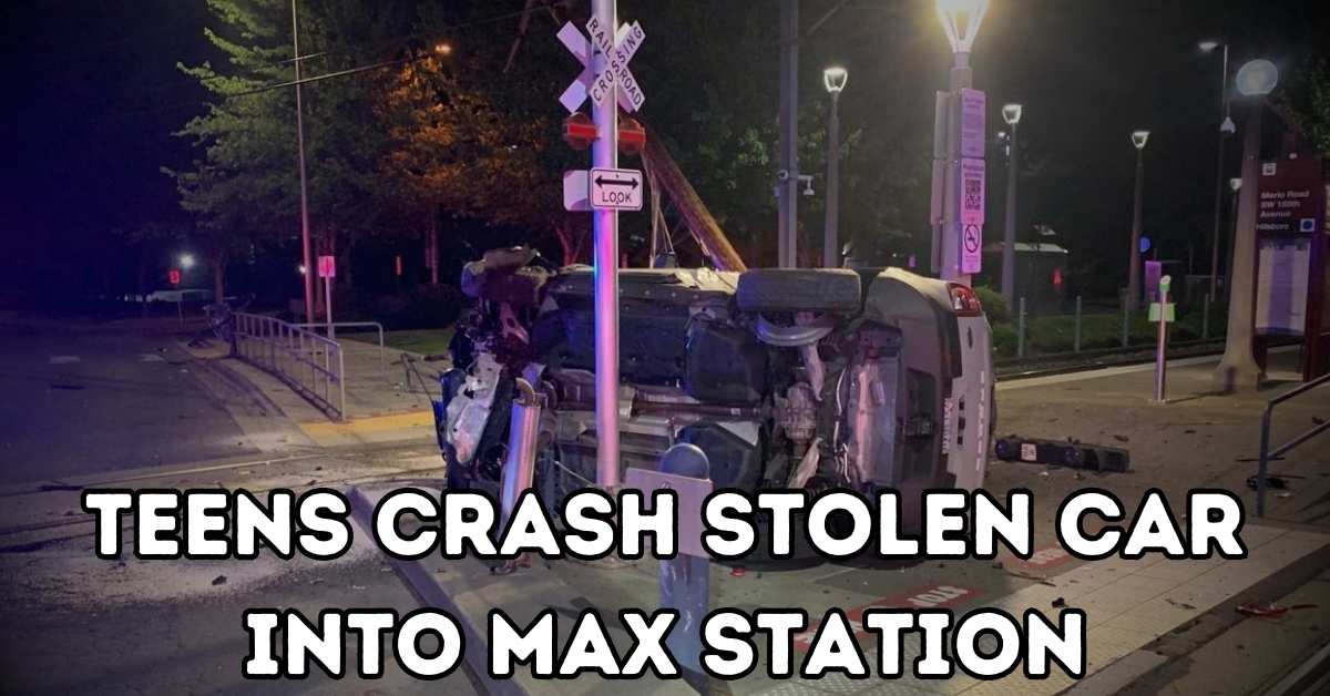 Teens Crash Stolen Car Into MAX Station